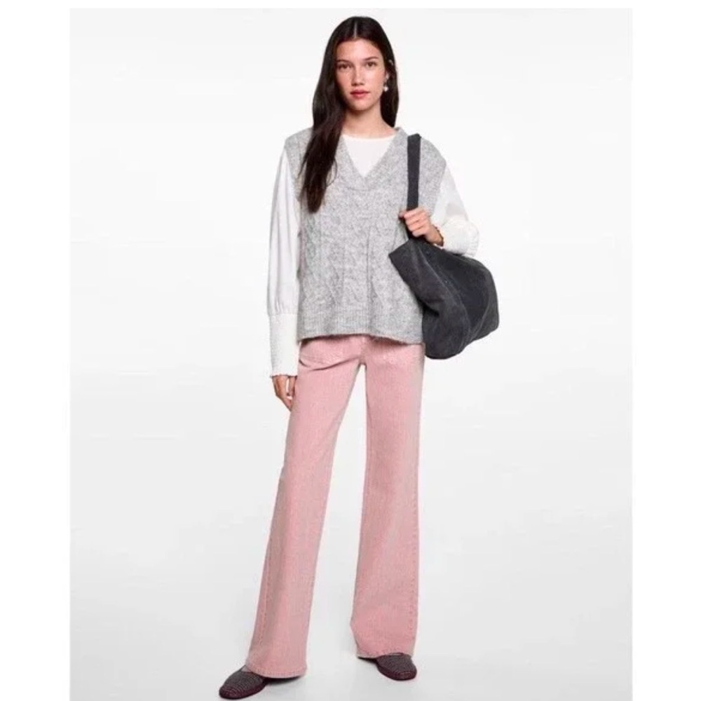 Sincerely Jules Gray Cable Knit Sweater Vest
